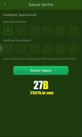 Crie uma senha de 6 dígitos